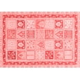 thumbnail image 1 of Ahgly Company Machine Washable Indoor Rectangle Abstract Red Modern Area Rugs, 5' x 7', 1 of 4