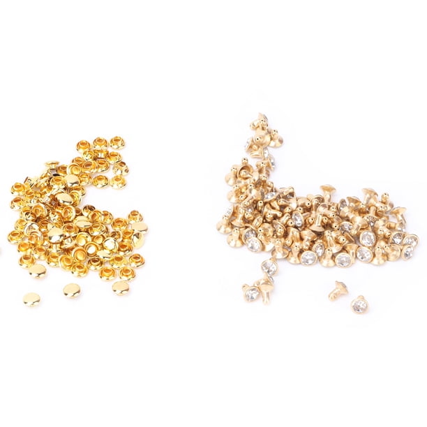 Accesorios de Ropa Etiquetas de Sombrero de Cuero con Remaches Remache de Diamantes de Imitación Pistola de Remaches de Diamantes de Imitación Remaches para Marroquinería ANGGREK Otros