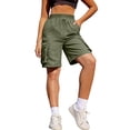 thumbnail image 6 of Women's 7'' Hiking Shorts Lightweight Athletic Golf Cargo Shorts with Zipper Pockets Quick Dry Summer Green M, 6 of 6