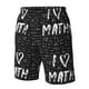 thumbnail image 4 of Fotbe I love Math Trajes de Baño Estampados para Hombre, Shorts de Verano de Secado Rápido, Ropa de Playa, Bañadores-Small, 4 of 6