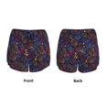 thumbnail image 3 of Balery Colorful Shells Pantalones cortos deportivos para mujer con forro y dos bolsillos, elásticos, para entrenamiento, gimnasio, yoga-Small, 3 of 7