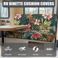 thumbnail image 4 of Uorisanigo RV Dinette Cushion Covers Washable Hawaiian Flower Leaves Camper Cushion Cover Booth Seats Easy Installation Camper Cushions Cover for RV Campers Car Bench, 4 of 7