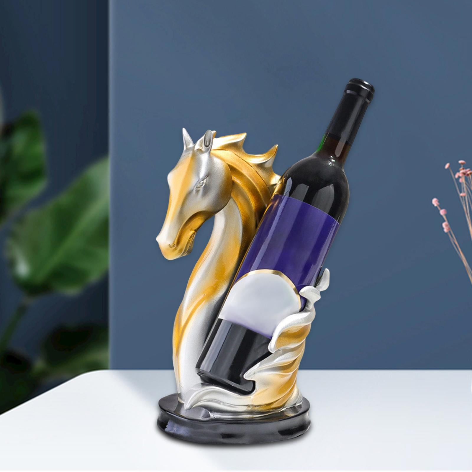 Bottle Holder Horse Figurine Horse Head Statue Display Shelf for Party