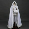 thumbnail image 2 of GRACEART Bridal Winter Hooded Wedding Cloak with Fur Hand muff Princess Riding Cloak, 2 of 4