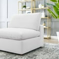 thumbnail image 2 of Modway Commix Down Filled Overstuffed Performance Velvet Armless Chair, White, 2 of 8