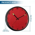 thumbnail image 2 of Iauyy Vintage Battery Sunrise Clock Wall Clock 12 inch Fashion Bedroom/Biathroom Lighted Wall Clock for Kitchen Clocks ，Red Felt Background, 2 of 7