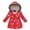 Red, variant on Little Big Boys Girls Hooded Down Jacket Kids Thicken Warm Winter Coat Outerwear Navy 10 Years
