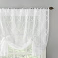 thumbnail image 2 of No. 918 Allerton Embroidered Trellis Rod Pocket Window Tie-up Shade, 52"x63", White, 2 of 6