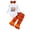 Orange, variant on Younger Tree Baby Halloween Outfits Toddler Girl Long Sleeve Pumpkin Romper Top Pants with Headband Clothes Set for 6-12 Months