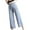 Light Blue, variant on Wyobmus Women Capri Jeans High Waisted Wide Leg Jeans Strechy Loose Straight Cropped Denim Pants with Pockets Fall Fashion Trendy Trousers Blue