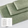 thumbnail image 4 of Great Bay Home Quick Dry Loop Textured 6-Piece Bath Sheet Set, Eucalyptus, 4 of 6
