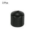 thumbnail image 3 of Uxcell Guitar Knobs Volume/Tone Control CNC Machined Knurled Design Black 3, 3 of 6