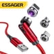 thumbnail image 2 of Cable magnético giratorio Essager, cargador magnético, Cable Micro USB tipo C 2.4A, Cable de carga rápida para teléfono móvil para iPhone Xiaomi Tan Jianjun unisex, 2 of 2