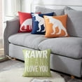 thumbnail image 5 of Set of 4 Throw Pillow Covers Dinosaur Tyrannosaurus in Rawr Brachiosaurus Prehistoric Paleontologist Decorative Pillow Cases Boys Room Home Decor Square 18x18 Inches Pillowcases, 5 of 5