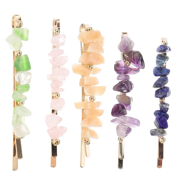 5 horquillas de metal con piedras preciosas para el pelo, accesorios para el cabello para mujer