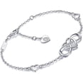 thumbnail image 2 of Women Bracelets 925 Sterling Silver Infinity Heart White Gold Plated Diamond Adjustable Bracelet Best Mother's Day Gifts for Women Girls - -, 2 of 4