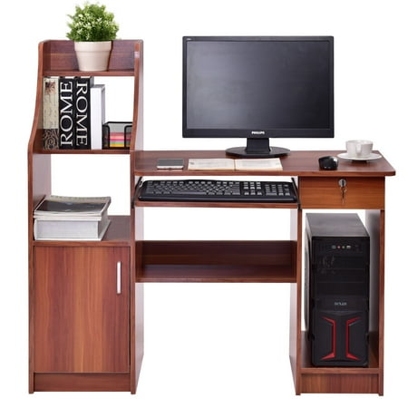 Gymax Computer Study Desk Laptop Table Writing Workstation W Gymax Computer Study Desk Laptop Table Writing Workstation W Bookshelf