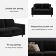 thumbnail image 5 of DHP Bryanna Loveseat 2 Seater Sofa , Black Velvet, 5 of 16