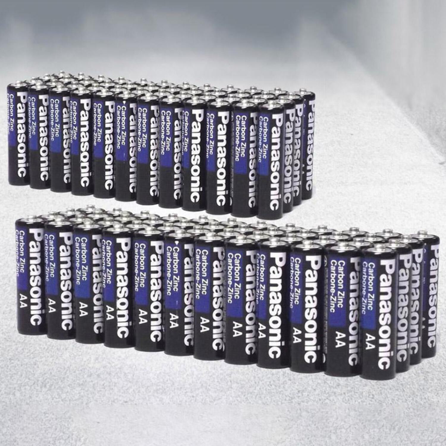 24 or 48 Pack: Panasonic AAA or AA Carbon Zinc Batteries