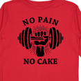 thumbnail image 4 of Inktastic No Pain No Cake BLK Boys or Girls Long Sleeve Toddler T-Shirt, 4 of 5