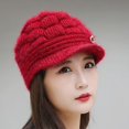 thumbnail image 3 of Ksopiavobs Women's Visor Beanie Trendy Warm Hat Winter Wool Lined Elastic Knitted Hat, 3 of 7