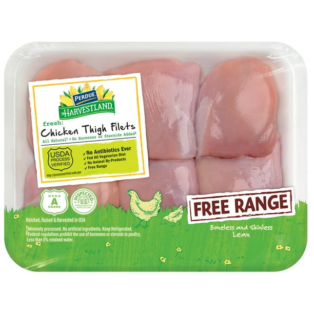 Perdue Harvestland Free Range Fresh Boneless Skinless Chicken Thighs, 1