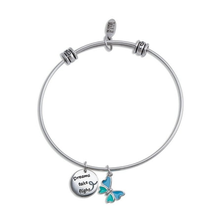 Connections from Hallmark Stainless Steel Butterfly Multi-Charm Bangle