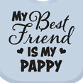 thumbnail image 4 of Inktastic My Best Friend is My Pappy with Hearts Boys or Girls Baby Bib, 4 of 4