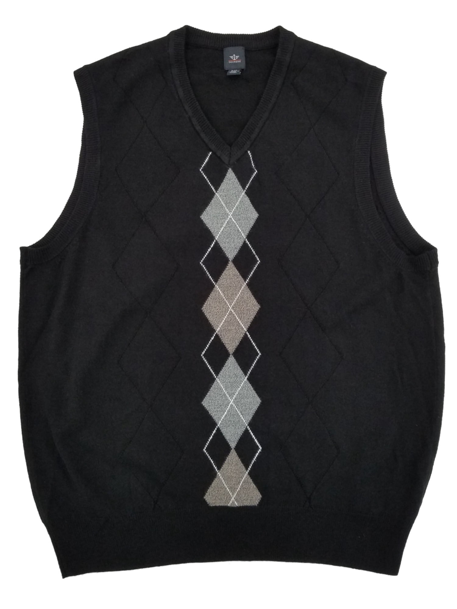 Dockers Mens Black Soft Acrylic V-Neck 
