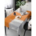 thumbnail image 2 of Orange Abstract Rectangle Tablecloth, Grey Geometric Oil Painting Vintage Gradient Waterproof & StainResistant Tablecloth, Washable Oil-proof Table Cover for Dining/Party/Wedding/Buffet 60x120 In, 2 of 9