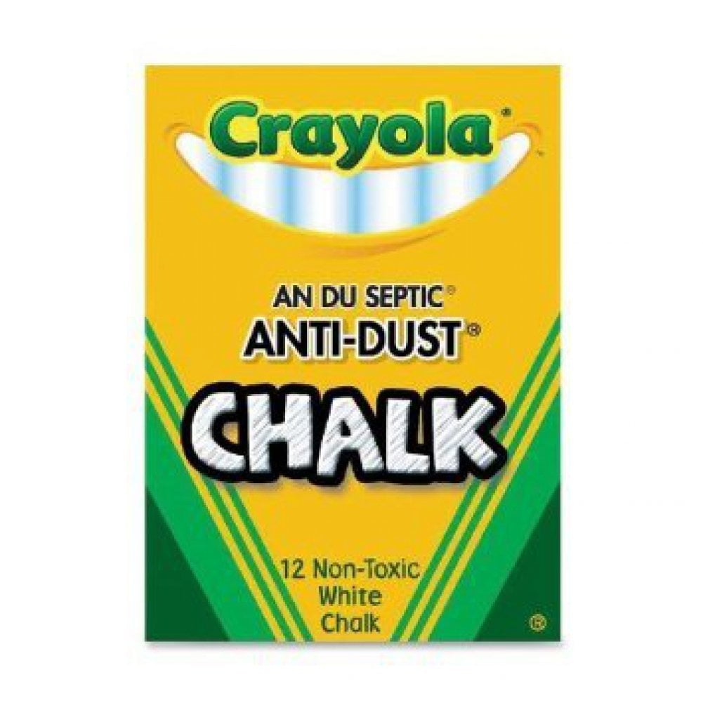 Crayola Branded Chalk Anti Dust Sticks Pavement Teacher Black Board Packets Kids 