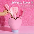 thumbnail image 5 of Paris Hilton Heart-Shaped Utensil Crock, Multipurpose Utensil Holder, Fits Up to 18 Kitchen Gadgets, Decorative Vase, Pink, 5 of 7