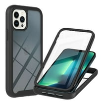 Dteck Case for iPhone 14 Pro Max 6.7 inch (2022 Release), Dual Layer Rugged Clear Bumper Case with Built-in Screen Protector,Black