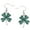 Earring, variant on 4 Leaf Clover Pendant Necklace Earring Rhinestone Crystal Rhodium Plated 17 Inch Snake Chain E2919