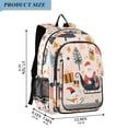 thumbnail image 2 of FORMRS Unisex School Backpack 17" Student Travel Bag with Laptop Compartment, Beige Christmas Santa, 2 of 7