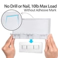 thumbnail image 6 of Toothbrush Holder Wall Mount 3 Cups Toothbrush Storage Set- No Drill or Nail Needed (3 Color), 6 of 7
