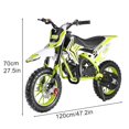 thumbnail image 2 of Seipouy 49cc Kids Dirt Bike, Gas Powered 2-Stroke Mini Motocross Motorcycle, Off-Road Dirtbike for Kids 6-12 with Front/Rear Disc Brakes, Shock Absorption, Soft Seat Cushion, 2 of 9