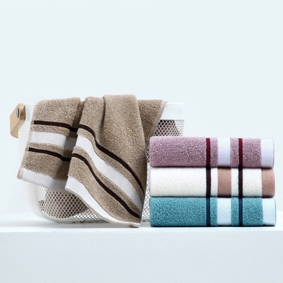 Under $5 Washcloth, Towel Thickened Soft Absorbent Plain Color Household Wash Face Gift Towel