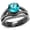 Black, variant on TK2745 - IP Coffee light Stainless Steel Ring with Top Grade Crystal in Amethyst