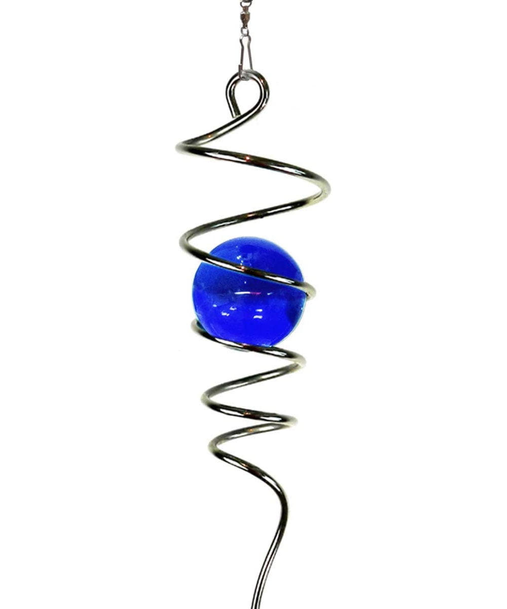 FONMY 11 inch Blue Gazing Ball Spiral Tail - Garden Decorative Wind ...