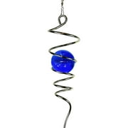 FONMY 11 inch Blue Gazing Ball Spiral Tail - Garden Decorative Wind Spinners