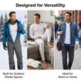 thumbnail image 6 of Men's 100% Cotton 2-Pc Long Thermal Underwear, White 3XL, 1 Set, 6 of 6