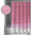 thumbnail image 3 of Shower Curtain, Pink Gradient Stripe Waterproof Shower Curtain Set with Hooks for Bathroom Showers,Stalls and Bathtubs,72x72In Modern Ombre Geometric Wave, 3 of 8