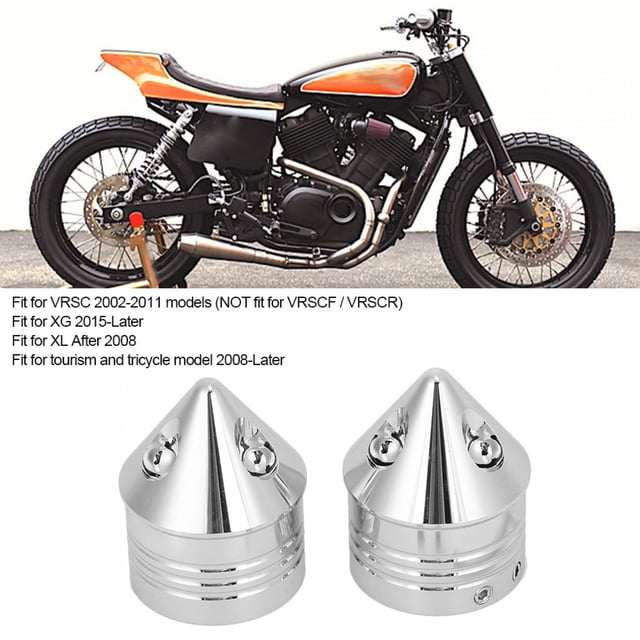 Fydun Cubiertas del eje delantero Púa de aleación de aluminio Tapa del eje delantero Cubierta de tuerca universal Reemplazo de reacondicionamiento de motocicleta para VRSC XG XL ANGGREK Otros