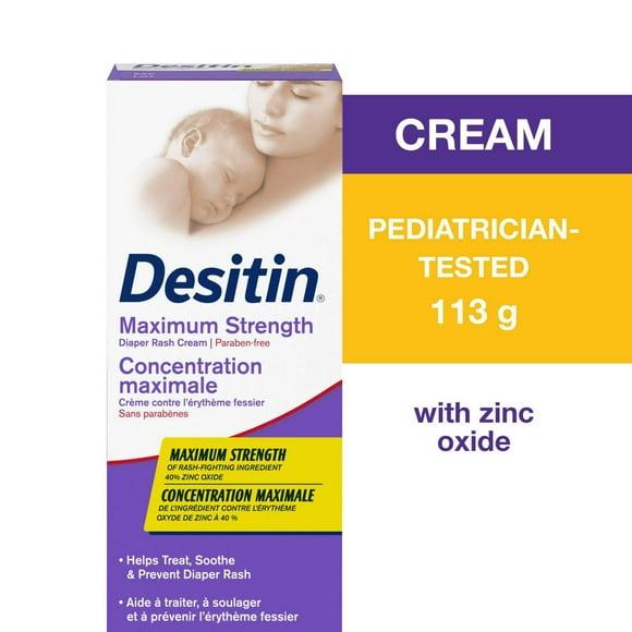 Desitin Diaper Rash Cream for Baby, Zinc Oxide Cream, Maximum Strength Barrier Paste,