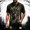 thumbnail image 3 of Halloween T Shirts for Men Short Sleeve Crewneck Casual Dragon Graphic Tee Shirt, 3 of 5