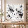 thumbnail image 5 of Black and White Floral Watercolor Bloom Against White Background, Moody Watercolor for Art Lovers, Elegant Botanical Wall Decor, Birthday Gift Tapestry Wall Hanging for Bedroom and Living Room, 5 of 7