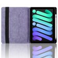 thumbnail image 2 of Case for iPad Mini 7 A17 Pro 2024/iPad Mini 6 2021 8.3 inch, Purple Leather Folio Stand with Pencil Holder & Card Slot, Auto Wake/Sleep, 2 of 7