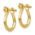 thumbnail image 2 of 14k Shackle Link Screw Earrings in 14k Yellow Gold, 2 of 3