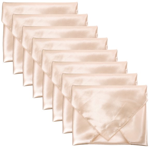 Milisten Satin Table Napkins Cloth Water Absorption Dining Table Companion Restaurants 8pcs